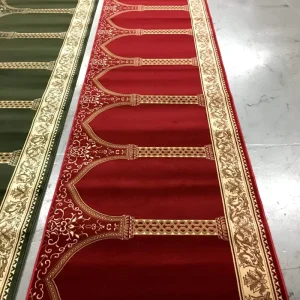 Durable Washable Machine Made Floral Mosque Prayer Mat Carpet Custom Printed Wall to Wall Mosque Carpet Roll Prayer Rugs
