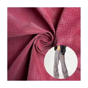 Durable Waterproof PU Leather Knitted Fabric 160gsm Dark Pattern for Home Textile Clothing Use