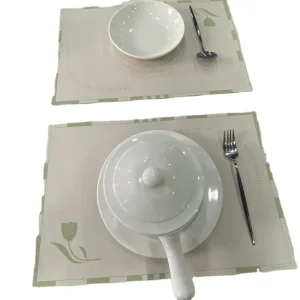Durable Waterproof Solid PVC Custom Color and Design Kitchen Placemat for Dining Table