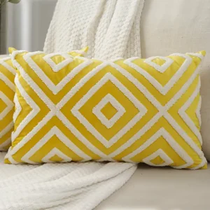 Dutch Velvet Sofa Pillow Solid Color Super Soft Knife Edge Three Dimensional Hidden Zipper for Reading Bed Rest
