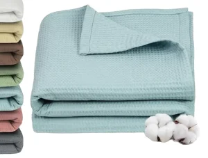Duvet Comforter 150 X 200 cm 100% Cotton Timeless Pattern Wrinkle Free Breathable Light Blue Color Washable 60C Hotel