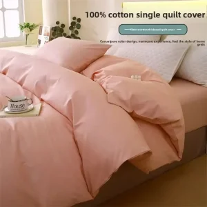 Duvet Cover Cotton High Count High Density Pure Twill Solid Color Quilt Covers Soft Comfortable More Colors Sizes