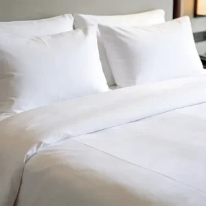 Duvet Cover Set 100% Cotton Solid White Durable Long-staple Soft Custom Bed Linen for Hotel