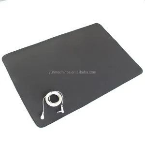 EMF Blocking Grounding Mat Pad Kit Bed Sleeping Overall Well Being Cord Tester Included PU Leather Waterproof Anti Slip Black
