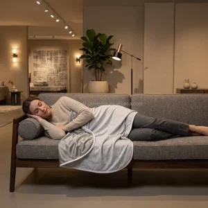 EMF Shielding Throw Blanket for Sofa Conductive Silver Fiber Fabric 99% Shielding