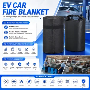 EV Battery Fire Protection Blanket High Temperature Resistant Custom OEM Solution