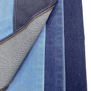EW0012 11oz Rigid No Stretch Denim Fabric Cotton Poly Blend 190CM Width Raw Jeans Material Factory Supply