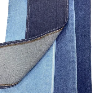 EW0014 Factory 10oz Elastic Stretch Dark Blue Denim Fabric Colorfast Cotton Poly Spandex 185CM Garment Fabric