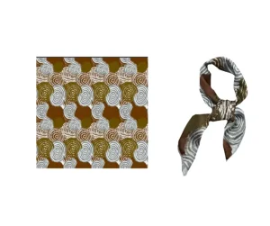 Earthy Tone Abstract Tree Ring Polyester Bandana Homestay Interior Model Room Decor Holiday Accessory Multi use Head Neck Scarf