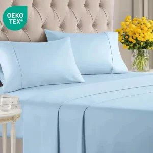 Easy Care 4 Piece Brushed Microfiber Bedding Set Bed Sheets Set