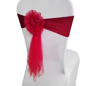 Easy Care Tied up Organza Wedding Bow with Spandex Sash Bow for Wedding Chair Covers