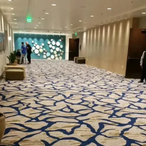 Easy Clean Cut Pile Printed Nylon Polypropylene Carpet Reversible Washable Stain Release Broadloom for Restaurant & Hotel