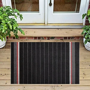 Easy Clean Washable PE Polyethylene Textilene Woven Non Slip Stain Resistant Floor Door Mat for Indoor Outdoor Use
