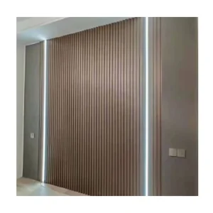Easy Install Eco friendly WPC Leather Fluted Wall Panel Water Fire Proof 5 Year Warranty for Home Bedroom Apartment Interior