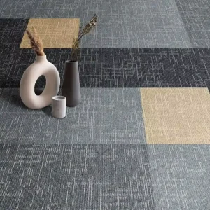 Easy Install Hotel Carpet Commercial Banquet Hall Modular Floor Carpet Modern Jacquard PP PVC Square Office Carpets Tile 50x50cm