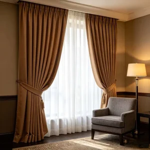 Easy Install Waterproof Custom Motorized Smart Curtains Remote Control Polyester Linen Material Modern Style for Home Kitchen