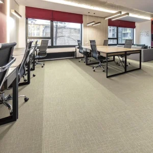 Easy Installationprint Nylon Carpet Tiles Cream Color Plush Carpet Tiles