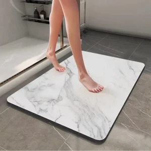 Easy to Clean Dirt Resistant Absorbent Non Slip Bath Mat with Print Pattern Eco Friendly Bath Room Floor Mat