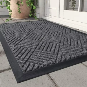 Easy to Clean Heavy Duty 2 pack Front Welcome Rug Floor Door Mat for Indoor and Outdoor