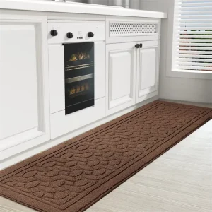 Easy to Clean Polypropylene Geometry Non Skid Kitchen Runner Rug Machine Washable Kitchen Floor Mats