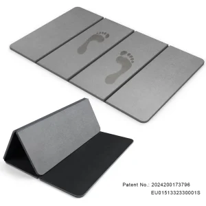 Easy to Store Extra Large Foldable Stone Bath Mat 31.5″ X 19.7″ Non Slip Stone Shower Mat