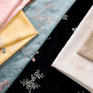 Eco 100% Polyester Jacquard Weft Embroidery Fabric Breathable New Chinese Style Cushions Weddings Bag