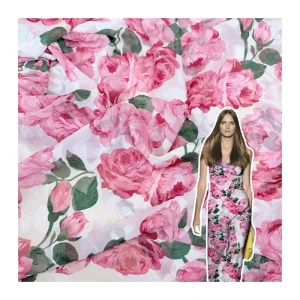 Eco Friendly 100% Polyester Lightweight Breathable Woven Fabric Luxury Printed Home Textile Apparel Garment Clothing Accessories