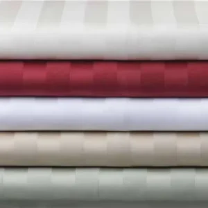 Eco Friendly 100% Woven Cotton Fabric Customized Size 300TC Softness Plain Bedding Home Textile