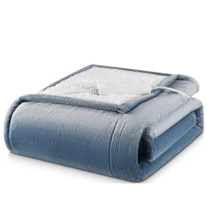 Eco Friendly 120W Heated Throw Winter Washable Electric Warming Heating Blankets Quilted Folded Technique