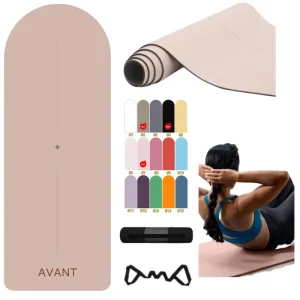 Eco Friendly 4.5mm Thick Nude Oval PU Natural Rubber Anti Slip Custom Logo Round Pilates Arch Yoga Mat