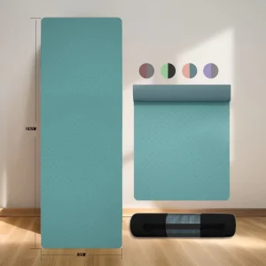 Eco-Friendly 6MM TPE Custom Yoga Mat New Design Anti-Slip Pilates Exercise 183cm Extra Thick Lightweight Fitness Gear