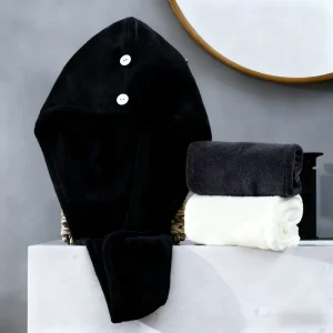 Eco-Friendly Absorbent Quick-Dry Coral Fleece Headscarves Hair Drying Towels & Caps for Home Use