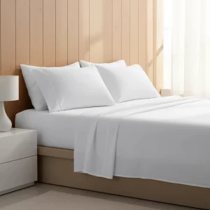 Eco-Friendly All-Season Soft Brushed Microfibre 4-Piece Set Fitted Sheet Pillowcase for Bedroom Hotel Skin Friendly