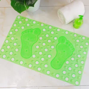 Eco Friendly American Style Bathtub Mats Solid Color or Customized PVC 35x66cm Machine Made