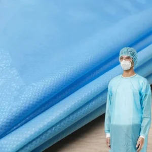 Eco Friendly Breathable Anti static Plain Waterproof Lightweight PP Spunbond SMS Non Woven Fabric for Surgical Gowns