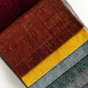 Eco-Friendly Chenille Upholstery Fabric Viscose Polyester Blend Woven Warp Knit Plain Dyed Waterproof Modern Sofa Home