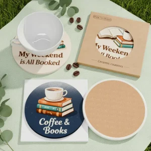 Eco Friendly Coaster Printed Cup Mat for Hotel Lobby Restaurant Coffee Shop and Lounge Use