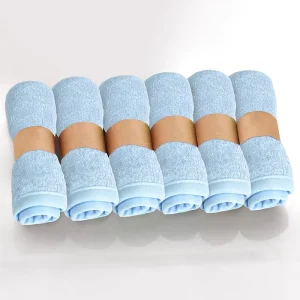 Eco Friendly Custom Organic Bamboo Baby Face Wash Cloth 25×25 Towel Square Hand Face Washcloth Baby Towel Set