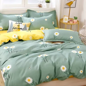 Eco Friendly Custom Size King Quilt Comforter Bed Sheet 4pcs Bedding Set for Girls