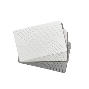 Eco Friendly Diatomaceous Earth Machine Made Bath Mat Super Absorbent Quick Dry Non Slip Minimalist Plant Pattern Modern