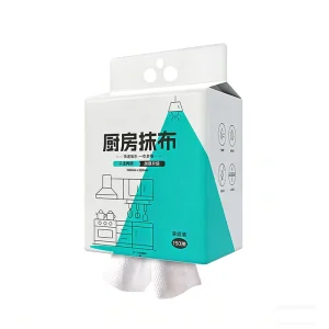 Eco Friendly Disposable Kitchen Towel Non Woven Wood Pulp 20x20cm Super Absorbent Oil Absorbing Cleaning Cloth Wipes