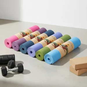 Eco-Friendly Double Color TPE Yoga Mat Double Layer Foldable Anti-Slip Custom Logo 6mm Thick Work Mat