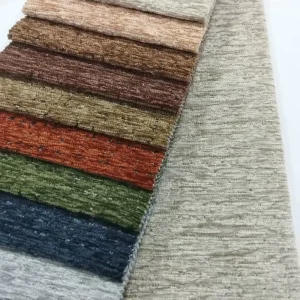 Eco-Friendly Dyed Warp Velvet Chenille Fabric Knitted Breathable Luxury Plain 100% Polyester for Sofa