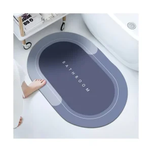Eco-Friendly Europe Design Print Diatom Mud Absorbent Floor Mat for Bathroom & Kitchen Door