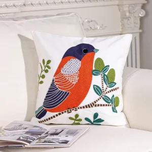 Eco-Friendly Features Modern Style 100% Cotton Custom Embroidered Throw Pillow Cushion