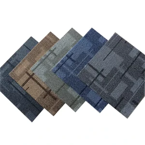 Eco Friendly Fireproof Removable Carpet Luxury Hotel Commercial Office Carpet Tiles 50x50cm Soundproof Bedroom Carpet Tiles