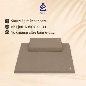 Eco Friendly Foldable Square Meditation Zen Sitting Cushion with Comfortable Floor Support