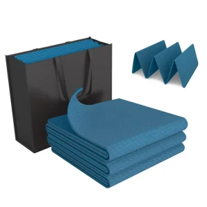 Eco Friendly Foldable Yoga Pilates Mat TPE 6/8mm Thick Waterproof Non Slip Strong Grip Exercise Fitness Custom Size