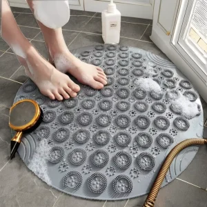 Eco Friendly Foot Massage Cushion Anti Slip Bathing Mat Cushioned Bathtub Anti Floor Shower Foot Mat PVC with Suction Cup