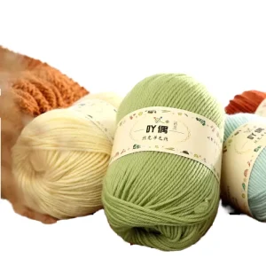 Eco Friendly High Tenacity Cotton Wool Blended Fancy Yarn Dyed Abrasion Resistant for Hand Knitting Weaving Sewing